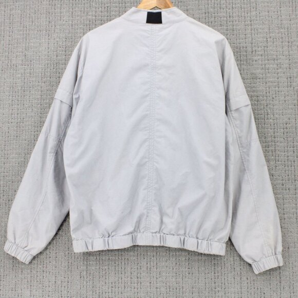 Zanerobe Bomber Jacket Mens Medium Light Gray Full Zip Lightweight Pocket Fronts - Picture 6 of 8